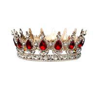 Couronne De Mariage Ronde Baroque, Diadèmes En Cristal Et Strass, For Concours De Beauté, For Reines Et Rois pour Diverses Occasions(D)