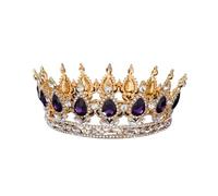 Couronne De Mariage Ronde Baroque, Diadèmes En Cristal Et Strass, For Concours De Beauté, For Reines Et Rois pour Diverses Occasions(I)