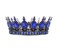 Couronne de mariage ronde en strass pour concours de beauté pour reines et rois, taille unique, Strass
