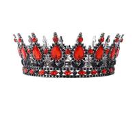 Couronne de mariage ronde pour concours de beauté, diadèmes en strass pour reines et roi 3