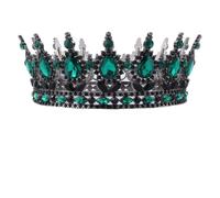Couronne de mariage ronde pour concours de beauté, diadèmes en strass pour reines et roi 4