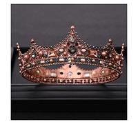 Couronne de mariage vintage, diadème en cristal et perles rondes, couronne de mariée baroque, accessoires pour cheveux de mariage, bijoux pour cheveux de mariée, cadeau