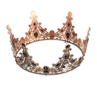 Couronne de Mariage Vintage en Cristaux Marron, Coiffe Femme | Alliage et Pierre Décorative, Style Classique Baroque, Accessoire pour Cérémonie Nuptiale