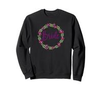 Couronne de mariée avec fleurs et feuilles Sweatshirt