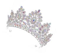 Couronne de Mariée en Alliage Argenté Ornée de Cristaux, Faite Main | Accessoire Élégant pour Cosplay et Célébration, Finition Délicate, Esprit Luxe Discret