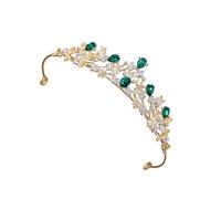 Couronne de mariée en cristal scintillant - Texture en alliage - Parfaite pour les anniversaires, les bals, les occasions spéciales - Couronne de princesse en strass, taille unique, Comme décrit