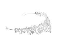 Couronne de Mariée en Cristaux, Tiare Délicate Argentée | Alliage Dur Solide, Style Scintillant, pour Mariage, Bal, Occasions Où vous Souhaitez Paraître Plus Charmante