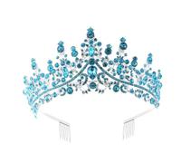 Couronne de mariée étincelante avec poignée sécurisée - Coiffe de mariage en strass pour cérémonie et coiffe spéciale élégante, One Size, Comme décrit, Comme décrit.