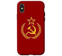 Couronne de Marteau et de Faucille URSS Union soviétique Coque pour iPhone X/XS