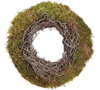 Couronne de mousse Décoration Couronne verte Herbe de souris Nature Ø30cm Automne Décoration de porte Décoration de table