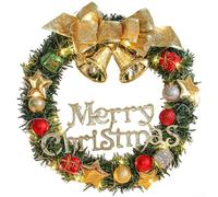 Couronne de mur et de porte saisonnière pour les vacances avec construction en plastique faite à la main et style classique adaptée pour les fenêtres et divers événements (couronne de 30 cm de style C