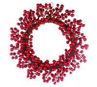 Couronne de Noël 30 cm 35 cm 40 cm Jungle Party Berry Décoration Couronne de Fruits Rouges Guirlande Murale Porte Pendentif Ornement de Noël Décorations de Mariage, Couronne de Noël