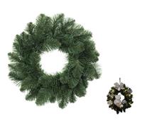 Couronne de Noël 50 cm à décorer ARTECSIS Couronne de Noel porte en sapin artificiel - A accrocher ou à poser - DIY Décoration Noël Vert