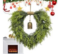 Couronne de Noël, Anneau de Verdure Artificielle, 50 cm, Guirlande réaliste, décoration d'hiver, Ornement de pin, Festif saisonnier pour fenêtre, Maison, Table, Porche, intérieur et extérieur