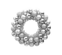 vidaXL Couronne de Noël argenté 45 cm polystyrène