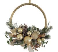 Couronne de Noël artificielle - Couronne lumineuse - Couronne de verdure | Décorations d'hiver extérieures qui ne se décolorent pas, couronne de Noël intérieure et extérieure pour l'hiver