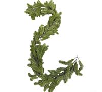 Couronne de Noël artificielle de Noël, guirlande de cyprès en pin artificiel, guirlande de 190 cm, décoration de vacances festives