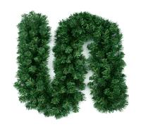 Couronne de Noël Artificielle - PVC 2.7m Vert Couronne de Porte Artificielle | Vignes Imperméables, Couronnes Suspendues, Couronne de Noël Simple pour la Décoration de la Maison, Bureau, Fête de