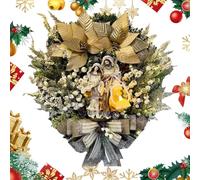 Couronne de Noël avec lumières | Couronne de vacances pré-éclairée | Couronne de Noël à DEL | Couronne de Noël extérieure avec lumières, couronne de vacances lumineuse, couronne festive avec lumières