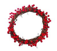Couronne de Noël Couronne de Noël 30 cm 35 cm 40 cm Jungle Party Berry Décoration Couronne Fruits Rouges Guirlande Mur Porte Pendentif Ornement de Noël Décorations de Mariage