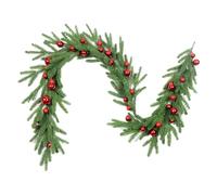 Couronne de Noël, couronne de porte en cèdre artificiel, décoration de vacances - Guirlande de verdure artificielle pour Thanksgiving, vacances, ferme, intérieur, extérieur, terrasse, jardin, porche
