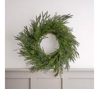 Lights4fun Couronne de Noël de 60 m de Diamètre au Feuillage Luxuriant pour Porte d’Entrée Décoration pour Intérieur