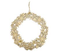 Couronne de noel en bois découpé 35 cm de diamètre