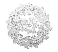 Couronne de Noël en métal - Pochoir pour scrapbooking - Album en papier - Pochoirs en métal - Pochoirs