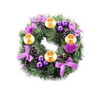 Couronne de Noël en ruban violet - Centre de table de l'Avent pour la maison, l'église, la décoration de Noël, les cadeaux de fête