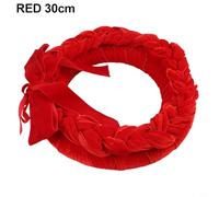 Couronne de Noël en velours avec nœud - 30 cm et 35 cm - Vert et rouge - Décoration de porte de vacances pour intérieur ou extérieur - Vert - 30 cm