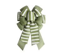 Couronne de Noël - Grand nœud de décoration de Noël - Nœud créatif pour décoration de Noël - Bracelets d'événement (vert, taille unique)
