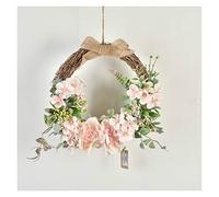 Couronne de Noël Guirlande Artificielle Rotin Cercle Simulation Guirlande Tenture Murale Décor De Mariage Fausse Couronne De Fleurs Arrangement Floral Nordique Maison Porte Suspendue