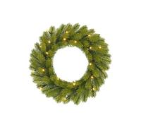 Couronne de Noël illuminée Black Box Trees Nagoya Vert Plastique H12xl12xL12cm