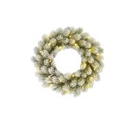 Couronne de Noël illuminée Black Box Trees Nagoya Vert Plastique H12xl12xL12cm