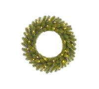 Black Box Trees Limber Couronne de Noël LED pour l'extérieur avec minuterie et variateur d'intensité - H 15 x Ø 60 cm - Vert