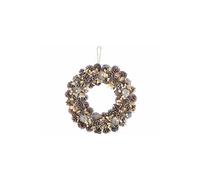 Couronne de Noël lumineuse - Ø 44 cm - Reflets beiges [Infactory]
