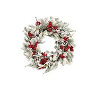Couronne de Noël Mica Decorations Belfort Vert Plastique H11xl40xL40cm