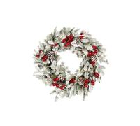 Couronne de Noël Mica Decorations Belfort Vert Plastique H11xl50xL50cm