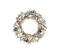 Couronne de Noël Polaire 32cm Gris & Blanc