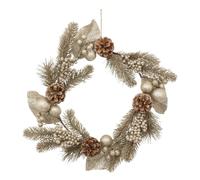 Couronne de Noël "Pomme de Pin" 40cm Or