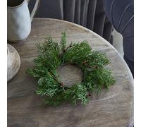 Couronne de Noël pour Bougie avec Baies Rouges