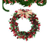 Couronne De Noël pour Extérieur - Ornement De Nœud | Couronne De Porte D'Entrée De Noël,pour Fête d'hiver Nouvel an Vacances Fête Chambre Ferme Porche
