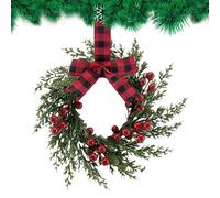 Couronne De Noël pour Porte | 25 cm Décorations Artificielles de Fêtes,Couronne Décorative De Fêtes - pour Maison Église Bureau Appartement Café Porte d'Entrée d'hiver
