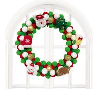 Couronne De Noël Pour Porte | Ornement Artisanal en Forme de Boule de 35 Centimètres | Couronnes De Noël Mignonnes,Pour La Maison Le Salon Le Jardin La Chambre D'La Fête Le Festival D'Hiver
