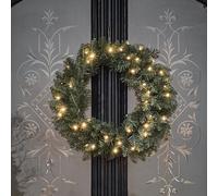 Couronne de Noël Pré-éclairée de 50 cm en Sapin