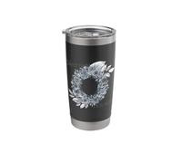 Couronne de Noël silencieuse avec de belles lettres élégantes Gobelet isotherme en acier inoxydable double paroi