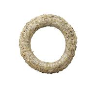 Couronne de paille Ø 35 cm - Forme de paille naturelle pour couronnes, décorations de porte et art floral - Ébauche de paille artisanale pour Noël, Pâques et idées de bricolage saisonnières