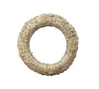 Couronne de paille Ø 40 cm - Forme de paille naturelle pour couronnes, décorations de porte et art floral - Ébauche de paille fabriquée à la main pour Noël, Pâques et idées de bricolage saisonnières