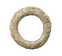 Couronne de paille Ø 50 cm - Forme de paille naturelle pour couronnes, décorations de porte et art floral - Ébauche de paille fabriquée à la main pour Noël, Pâques et idées de bricolage saisonnières