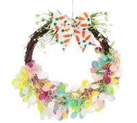 Couronne de Pâques | Couronne de Pâques pour porte d'entrée | Couronne de printemps artificielle | Couronne rustique | Couronne de décoration de Pâques | Couronne décorative de printemps pour les
